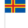 Ålandsk Papirflag på Pind, 27 x 20 cm
