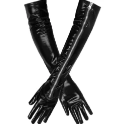 Lange Handsker - Læder Look