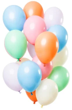 Latex Balloner 30 cm - Pretty Pastels Mix, 15 stk.
