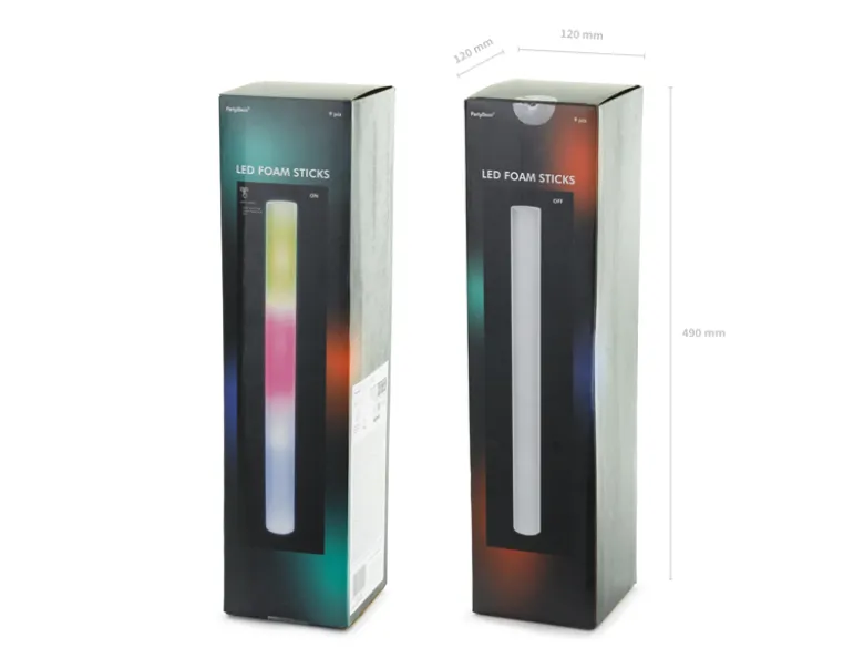 LED Foam Sticks, 9 stk.