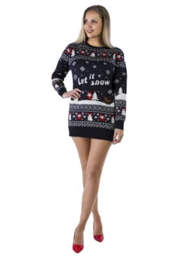 Let it Snow Julesweater Kjole til Voksne