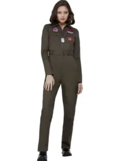 Licenseret Top Gun Jumpsuit Khakigrøn, Dame