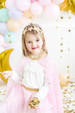 Lille Deluxe Hårbånd m/Stjerner & Guld Glitter