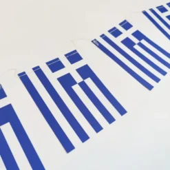Lille Græsk Papir Flagguirlande, 10m