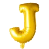 Lille Guld Folie Bogstav "J"