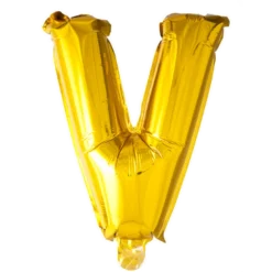 Lille Guld Folie Bogstav "V"