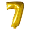 Lille Guld Folie Tal Ballon (ca. 40cm.) - 7 Tal