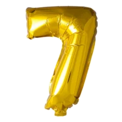 Lille Guld Folie Tal Ballon (ca. 40cm.) - 7 Tal