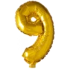 Lille Guld Folie Tal Ballon (ca. 40cm.) - 9 Tal