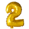 Lille Guld Folie Tal Ballon (ca. 40cm.) - 2 Tal