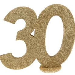 Lille Guld Glitter "30" Tal - Borddekoration