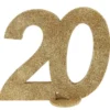 Lille Guld Glitter "20" Tal - Borddekoration