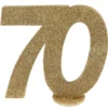Lille Guld Glitter "70" Tal - Borddekoration