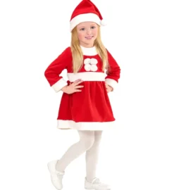 Lille Julepige Kjole m/Pompoms