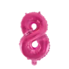 Lille Pink Folie Tal Ballon (ca. 40cm.) - 8 Tal