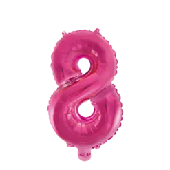 Lille Pink Folie Tal Ballon (ca. 40cm.) - 8 Tal
