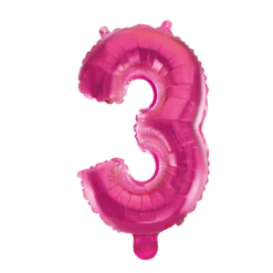 Lille Pink Folie Tal Ballon (ca. 40cm.) - 3 Tal