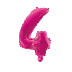 Lille Pink Folie Tal Ballon (ca. 40cm.) - 4 Tal