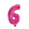 Lille Pink Folie Tal Ballon (ca. 40cm.) - 6 Tal
