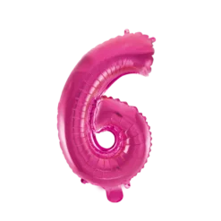 Lille Pink Folie Tal Ballon (ca. 40cm.) - 6 Tal