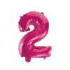 Lille Pink Folie Tal Ballon (ca. 40cm.) - 2 Tal