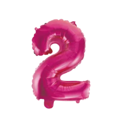 Lille Pink Folie Tal Ballon (ca. 40cm.) - 2 Tal