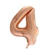 Lille Rosegold Folie Tal Ballon (ca. 40cm.) - 4 Tal