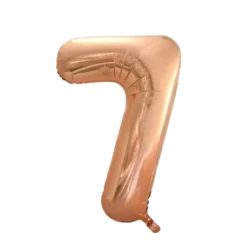 Lille Rosegold Folie Tal Ballon (ca. 40cm.) - 7 Tal