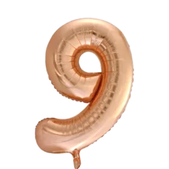 Lille Rosegold Folie Tal Ballon (ca. 40cm.) - 9 Tal