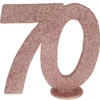 Lille Rosegold Glitter "70" Tal - Borddekoration