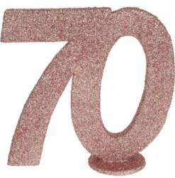 Lille Rosegold Glitter "70" Tal - Borddekoration