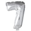 Lille Sølv Folie Tal Ballon (ca. 40cm.) - 7 Tal