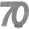 Lille Sølv Glitter "70" Tal - Borddekoration