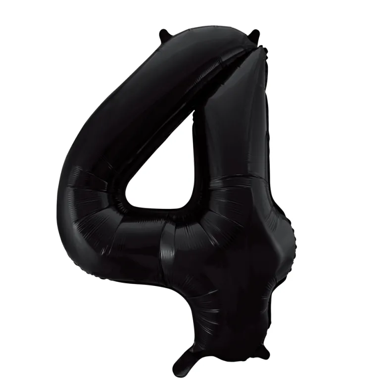 Lille Sort Folie Tal Ballon (ca. 40cm.) - 4 Tal