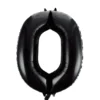 Lille Sort Folie Tal Ballon (ca. 40cm.) - 0 Tal