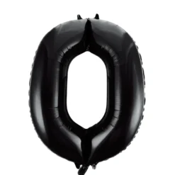 Lille Sort Folie Tal Ballon (ca. 40cm.) - 0 Tal