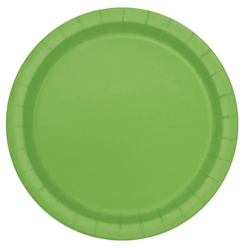 Limegrønne Kagetallerkner, 8 stk.