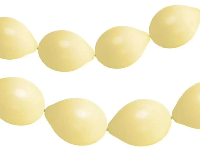 Link Balloner 33 cm - Pastel Gul Ballonkæde, 3 m
