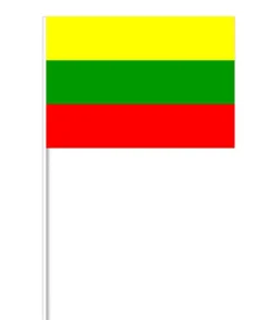 Litauisk Papirflag på Pind, 27 x 20 cm
