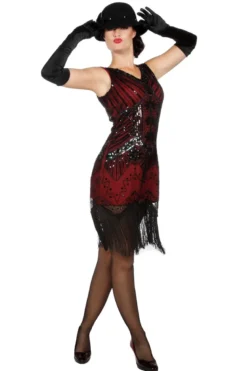 Luksus Bordeaux Great Gatsby Kjole