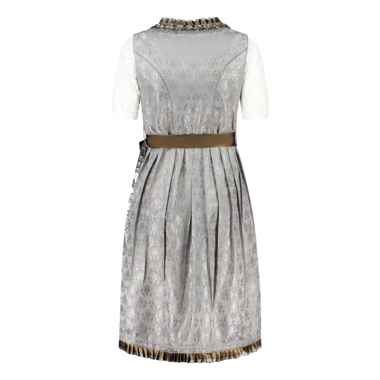 Luksus Dirndl i Sølvgrå & Bronze - Star Collection