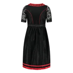 Luksus Dirndl i Sort & Rød - Star Collection