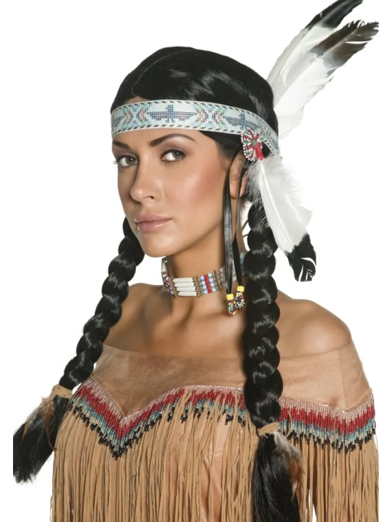 Luksus indianer paryk dame