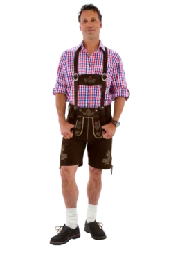 Luksus Lederhosen i Ægte Gedeskind - Brune