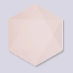 Luksus Middagstallerkner - Lyserød Hexagonal