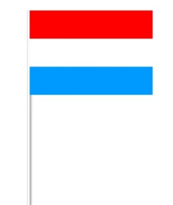 Luxembourgsk Papirflag på Pind, 27 x 20 cm