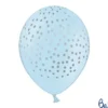 Lyseblå Faux Konfetti Latex Balloner (30cm.), 6 stk.