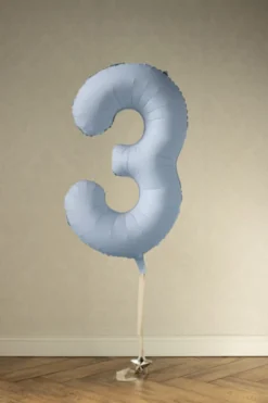 Lyseblå Tal Ballon 86 cm - 3
