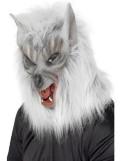 Lysegrå Ulvemaske