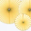 Lysegule Rosetter m/Guld Kant, 3 stk.